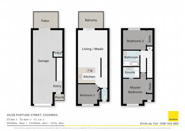 Floorplan of Homely townhouse listing, 20/28 Fortune Street, Coomera QLD 4209