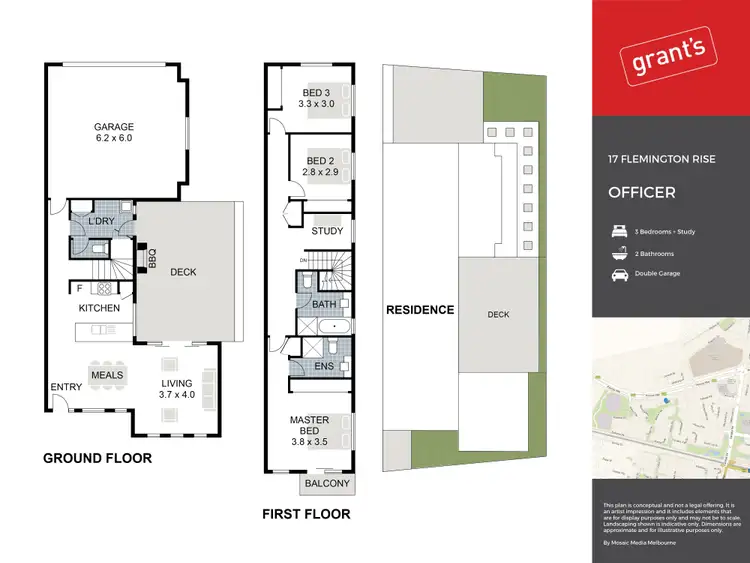 Floorplan of Homely house listing, 17 Flemington Rise, Officer VIC 3809