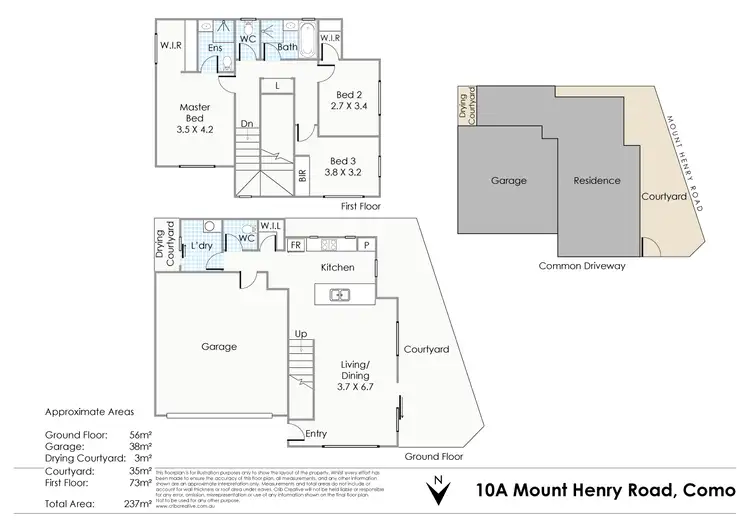 Floorplan of Homely townhouse listing, 10A Mount Henry Road, Como WA 6152