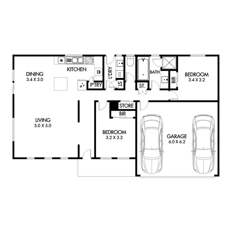 Floorplan of Homely house listing, 1/33 Culliver Street, Horsham VIC 3400