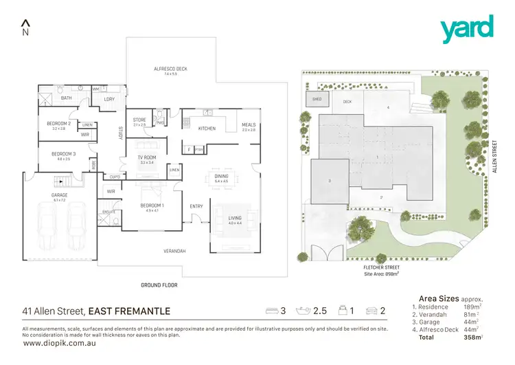 Floorplan of Homely house listing, 41 Allen Street, East Fremantle WA 6158