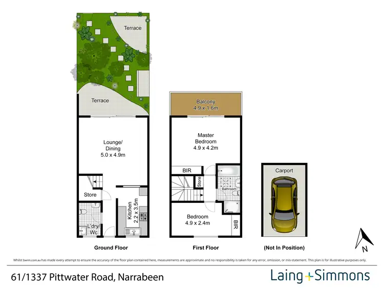 Floorplan of Homely townhouse listing, 61/1337 Pittwater Road, Narrabeen NSW 2101