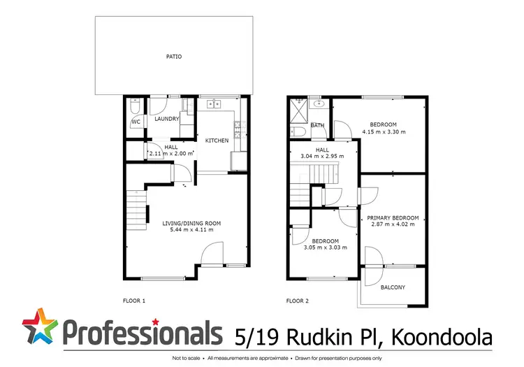 Floorplan of Homely townhouse listing, 5/19 Rudkin Place, Koondoola WA 6064