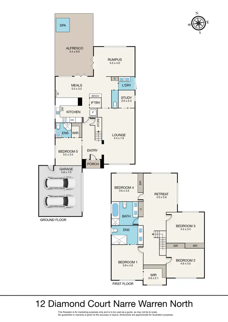 Floorplan of Homely house listing, 12 Diamond Court, Narre Warren North VIC 3804