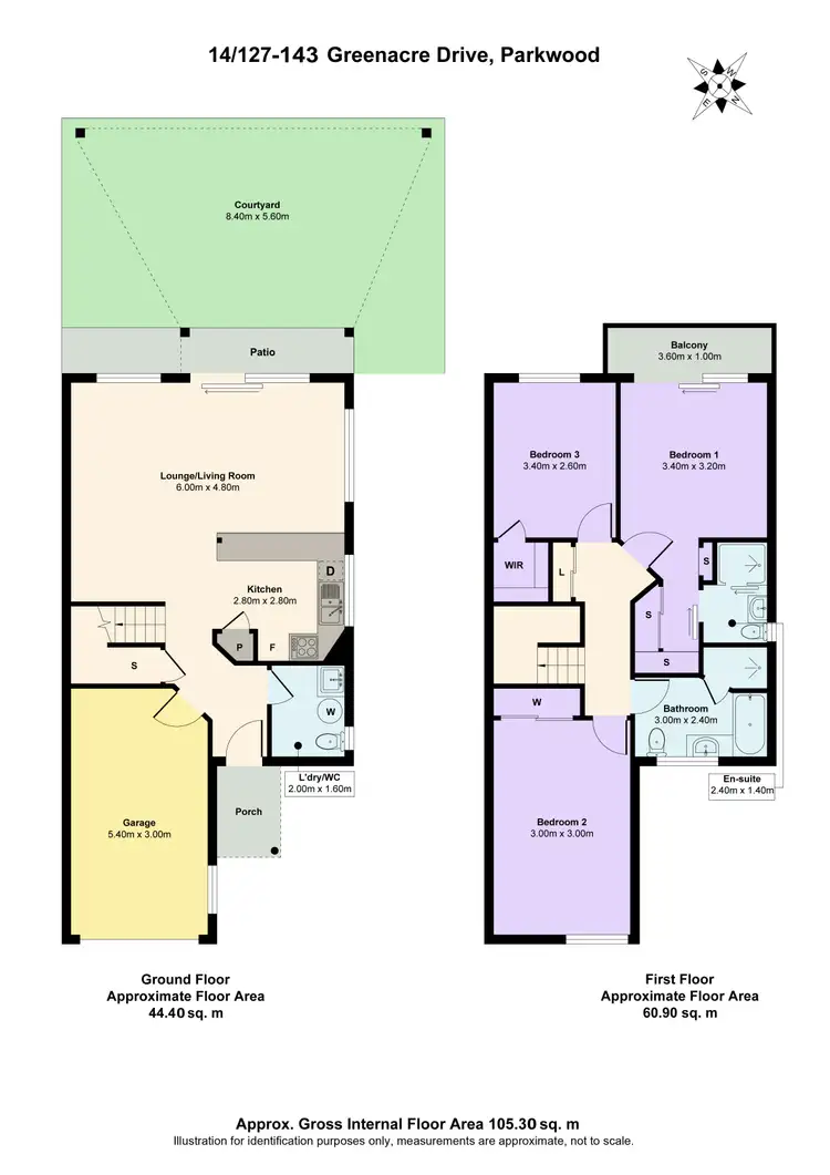 Floorplan of Homely townhouse listing, 14/127-143 Greenacre Drive, Parkwood QLD 4214