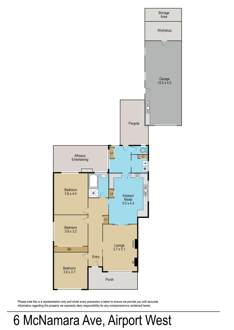 Floorplan of Homely house listing, 6 McNamara Avenue, Airport West VIC 3042