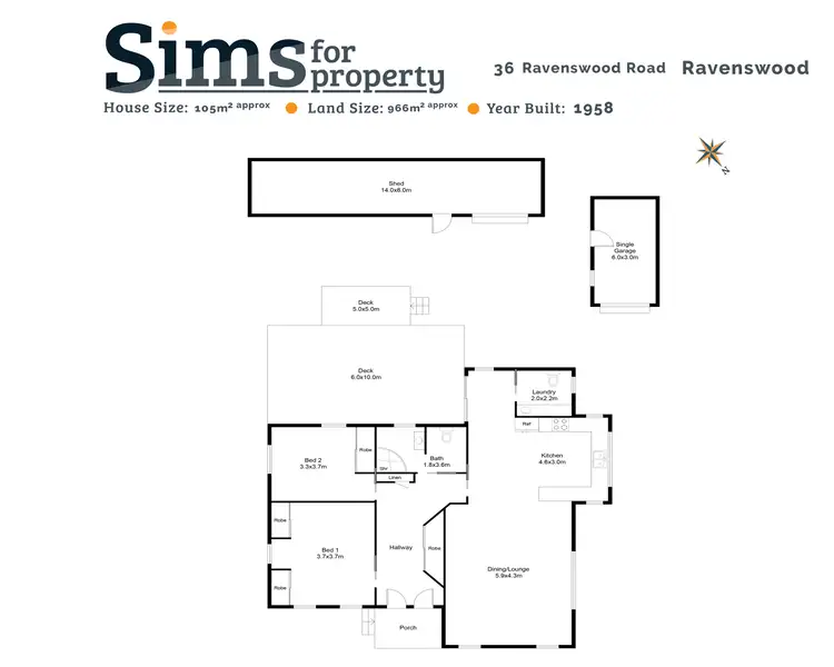 Floorplan of Homely house listing, 36 Ravenswood Road, Ravenswood TAS 7250