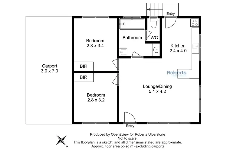 Floorplan of Homely unit listing, 3/3 Ross Street, Montello TAS 7320