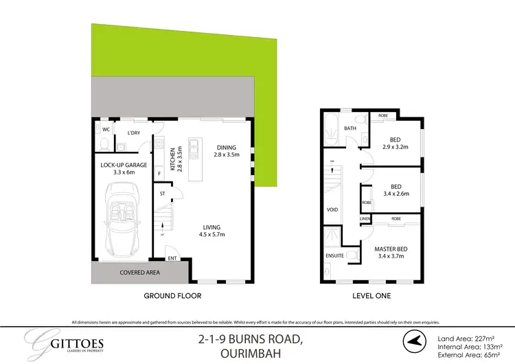 Floorplan of Homely townhouse listing, 2/1-9 Burns Road, Ourimbah NSW 2258