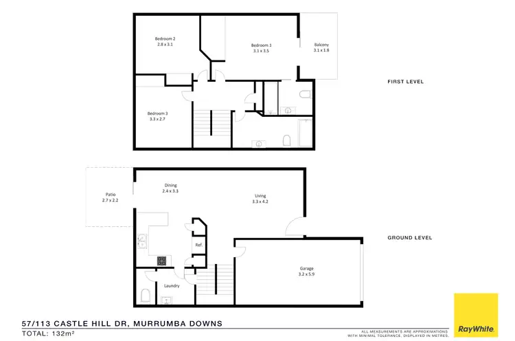 Floorplan of Homely townhouse listing, 57/113 Castle Hill Drive, Murrumba Downs QLD 4503