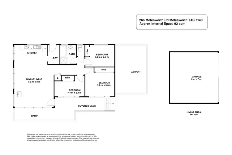 Floorplan of Homely house listing, 266 Molesworth Road, Molesworth TAS 7140