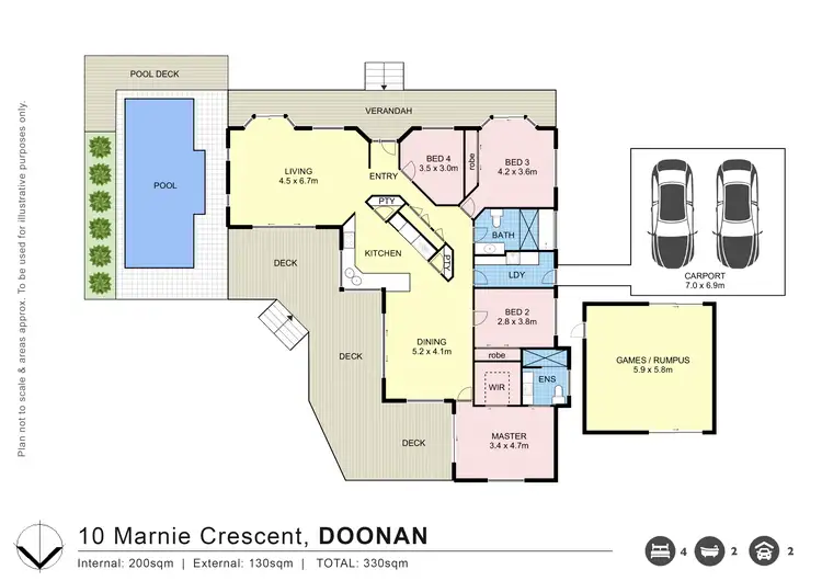 Floorplan of Homely house listing, 10 Marnie Crescent, Doonan QLD 4562