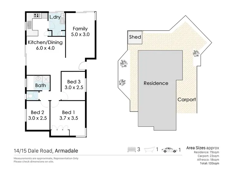 Floorplan of Homely unit listing, 14/15 Dale Road, Armadale WA 6112