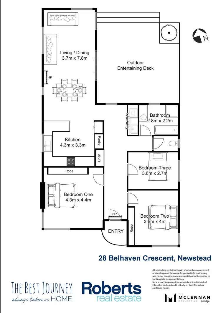 Floorplan of Homely house listing, 28 Belhaven Crescent, Newstead TAS 7250