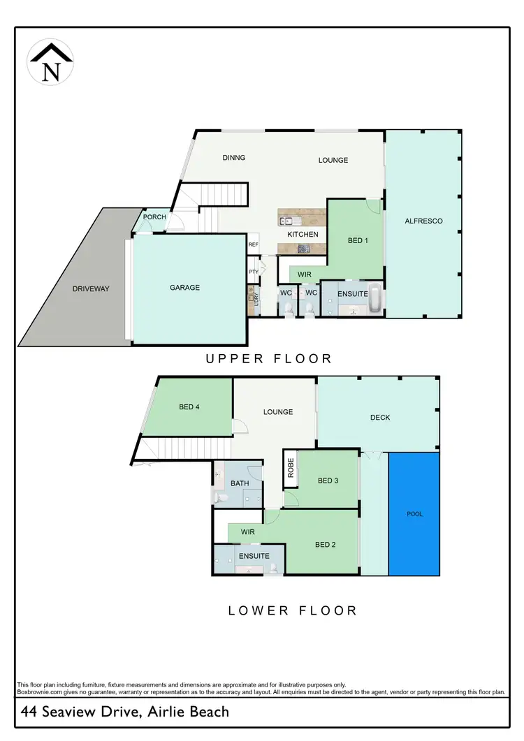 Floorplan of Homely house listing, 44 Seaview Drive, Airlie Beach QLD 4802