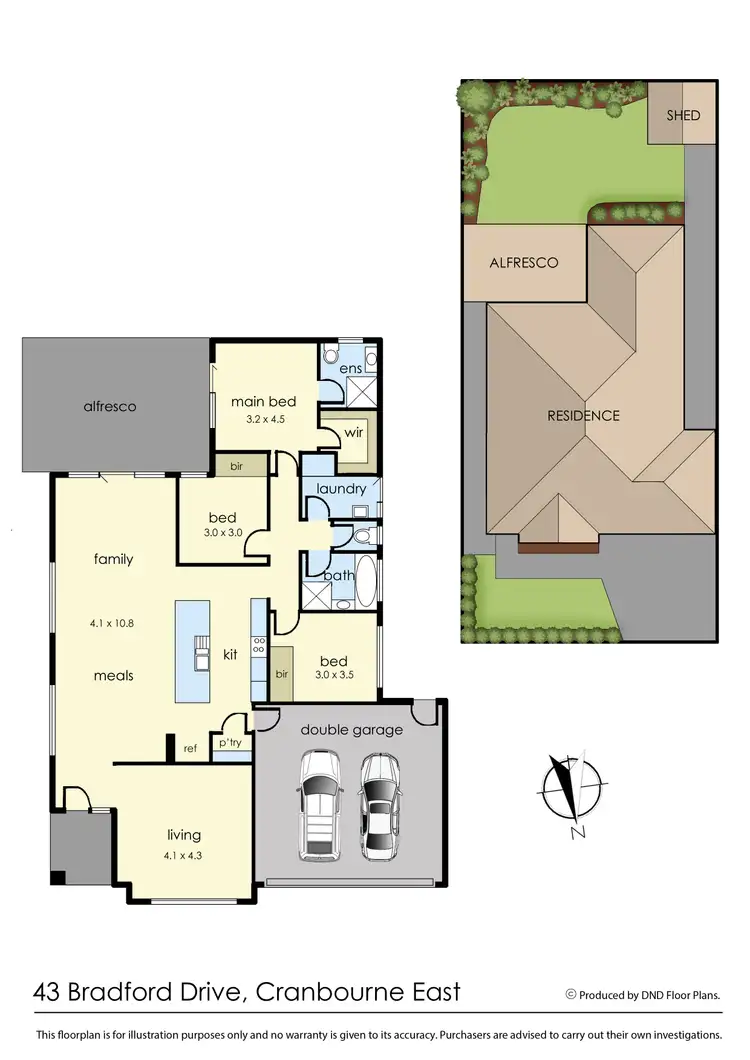 Floorplan of Homely house listing, 43 Bradford Drive, Cranbourne East VIC 3977