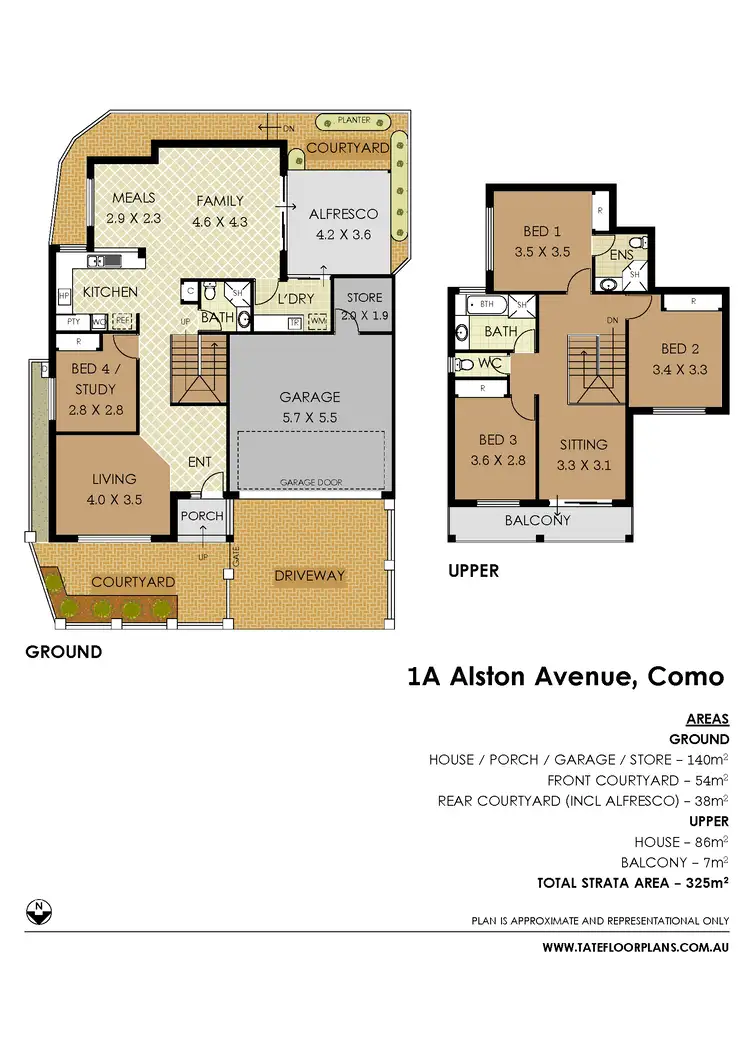 Floorplan of Homely townhouse listing, 1A Alston Avenue, Como WA 6152