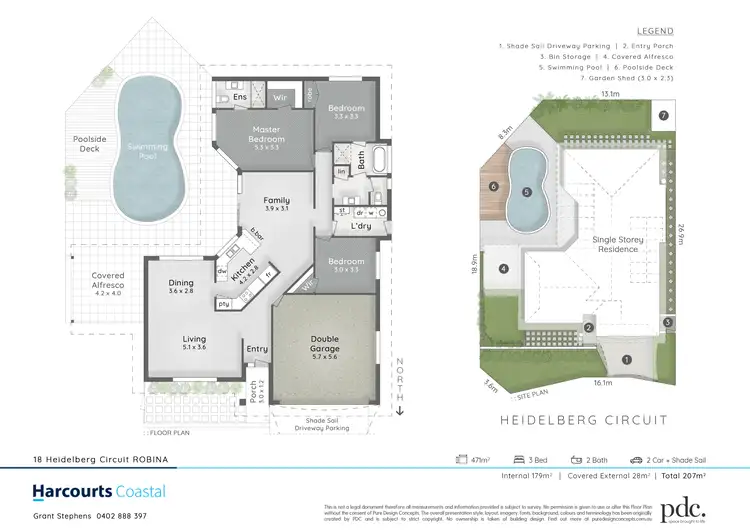 Floorplan of Homely house listing, 18 Heidelberg Circuit, Robina QLD 4226