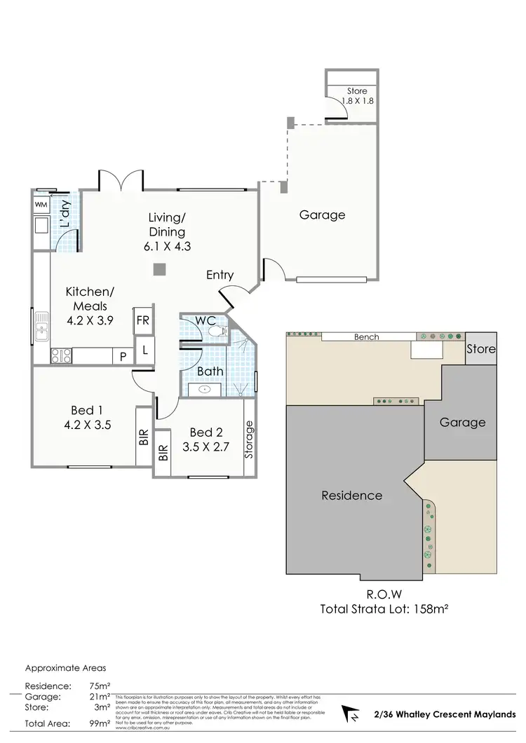 Floorplan of Homely house listing, 2/36 Whatley Crescent, Mount Lawley WA 6050