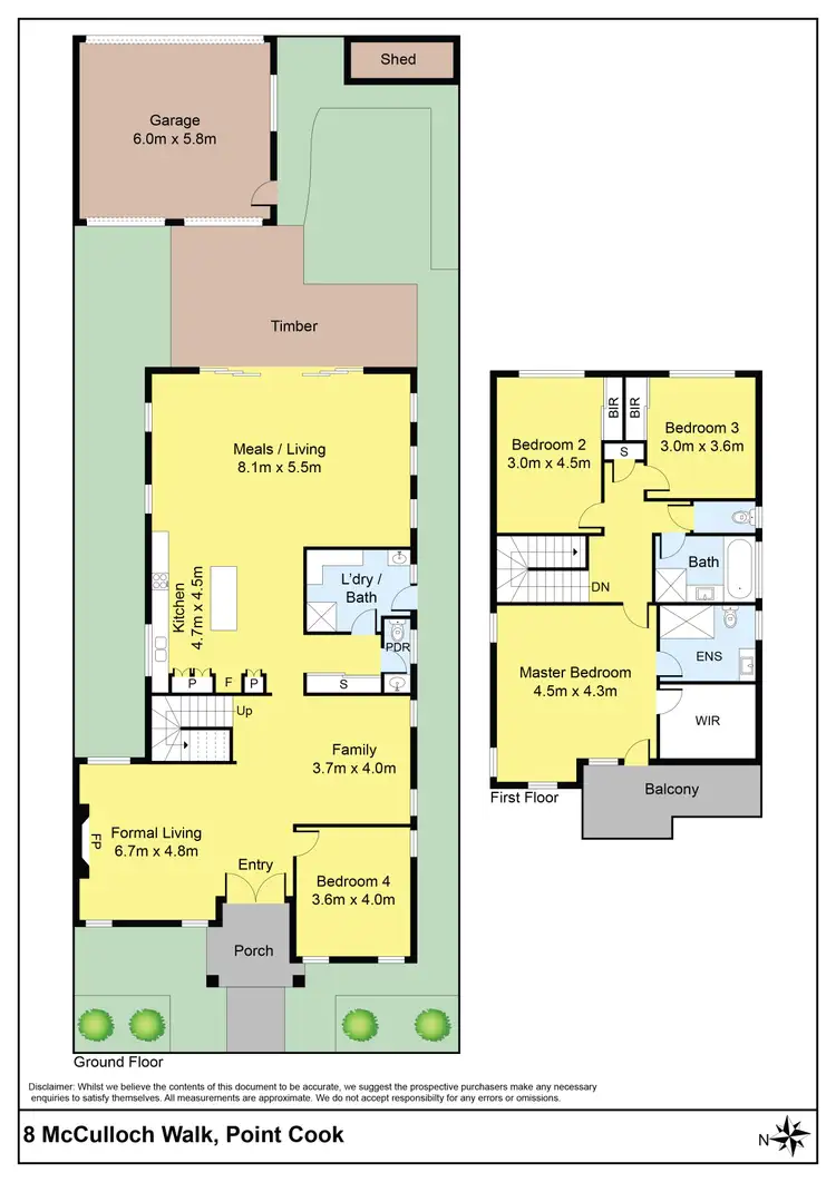Floorplan of Homely house listing, 8 McCulloch Walk, Point Cook VIC 3030