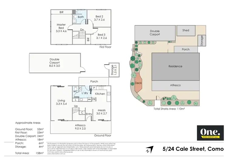 Floorplan of Homely townhouse listing, 5/24 Cale Street, Como WA 6152