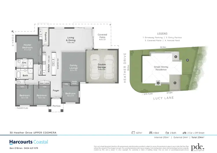 Floorplan of Homely house listing, 30 Heather Drive, Upper Coomera QLD 4209