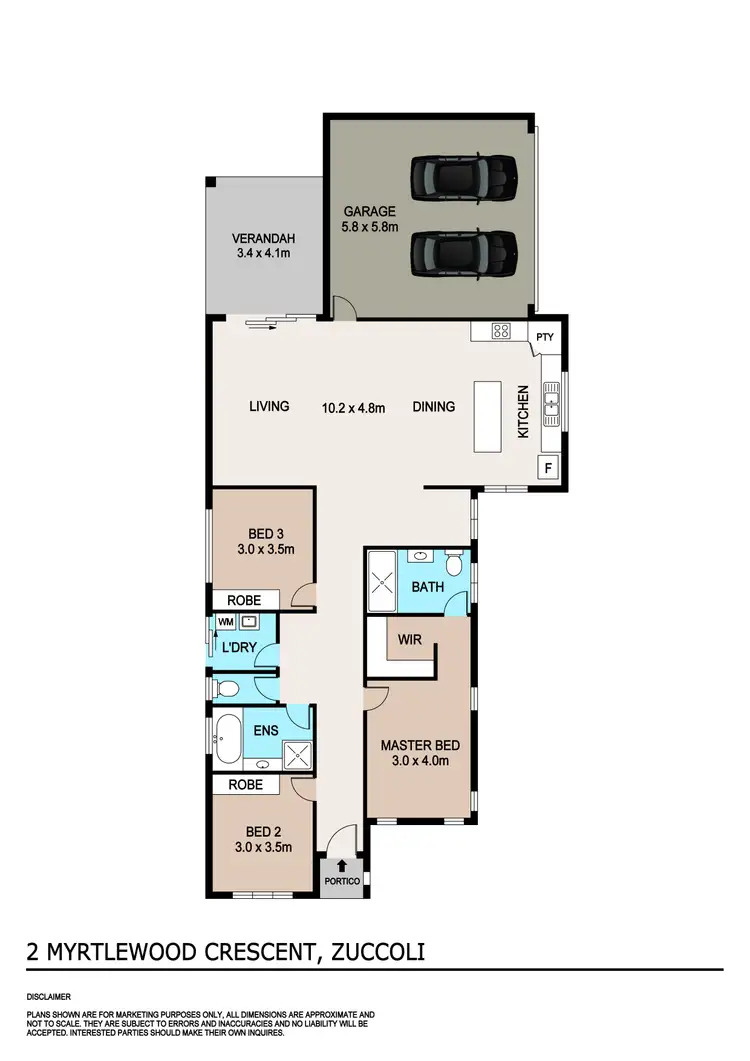 Floorplan of Homely house listing, 2 Myrtlewood Crescent, Zuccoli NT 832