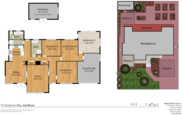 Floorplan of Homely house listing, 21 Cameron Way, Kardinya WA 6163