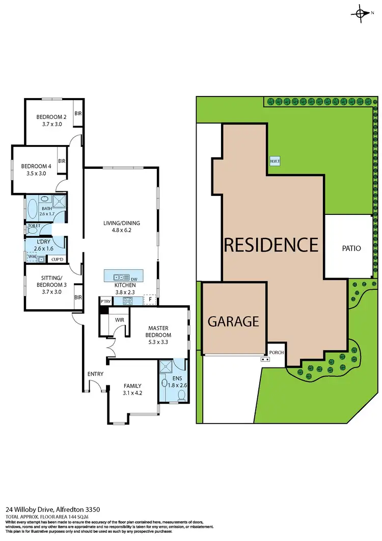 Floorplan of Homely house listing, 24 Willoby Drive, Alfredton VIC 3350