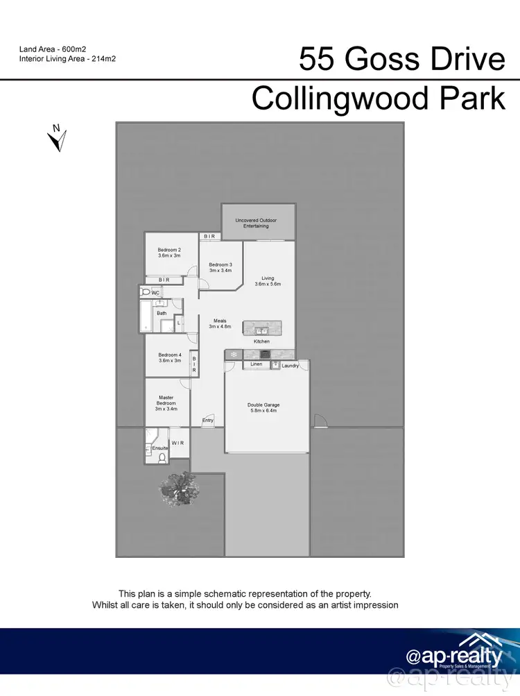 Floorplan of Homely house listing, 55 Goss Drive, Collingwood Park QLD 4301