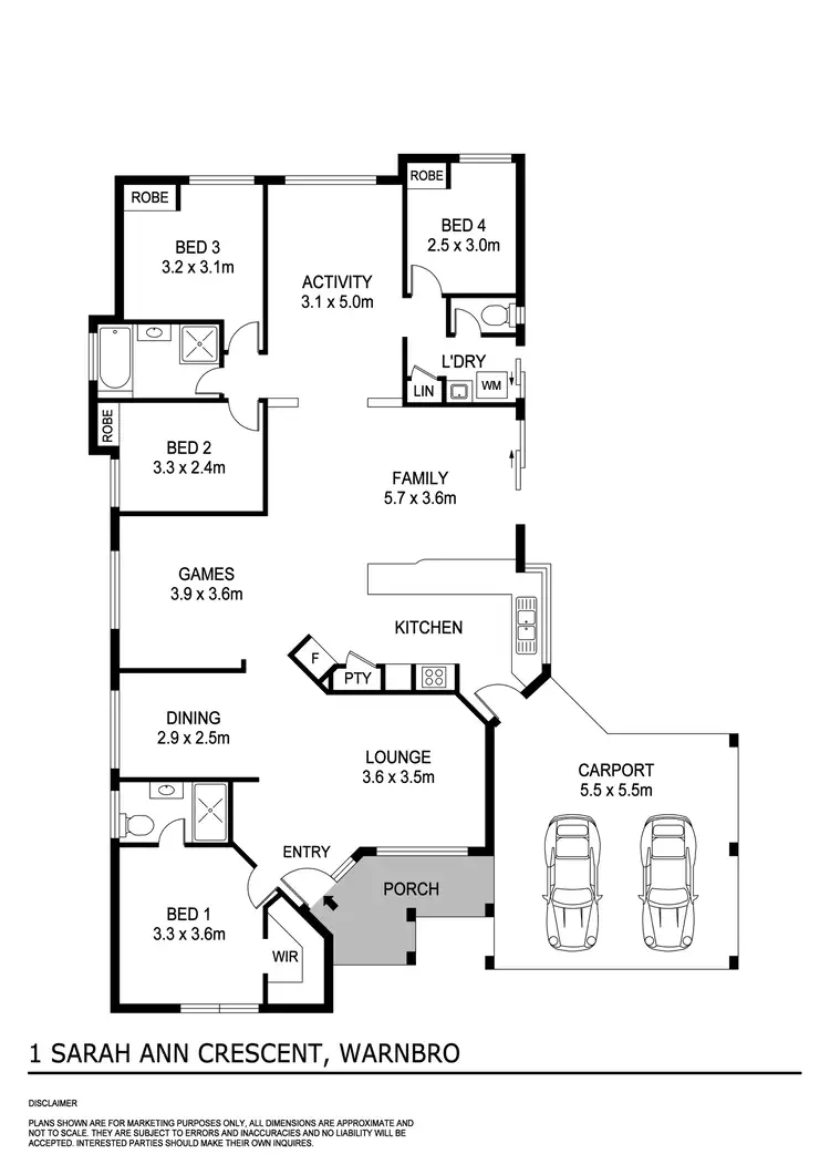 Floorplan of Homely house listing, 1 Sarah Ann Crescent, Warnbro WA 6169