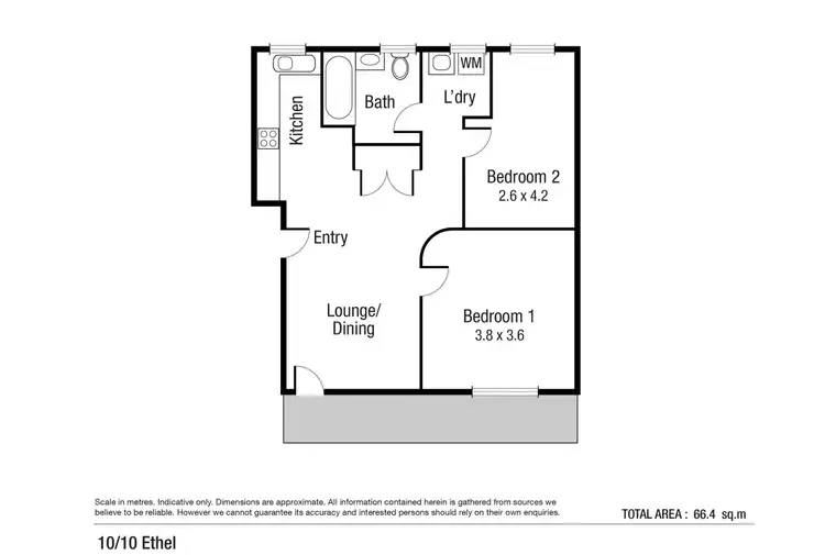 Floorplan of Homely unit listing, 10/10 Ethel Street, Hyde Park QLD 4812