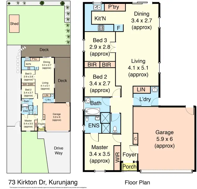 Floorplan of Homely house listing, 73 Kirkton Drive, Kurunjang VIC 3337