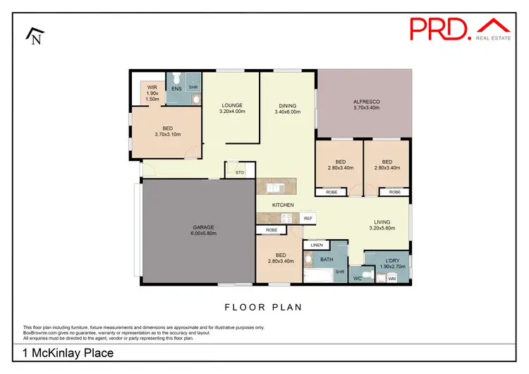Floorplan of Homely house listing, 1 McKinlay Place, Tamworth NSW 2340