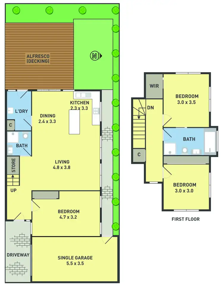 Floorplan of Homely townhouse listing, 3/3 Gwilt Street, Westmeadows VIC 3049