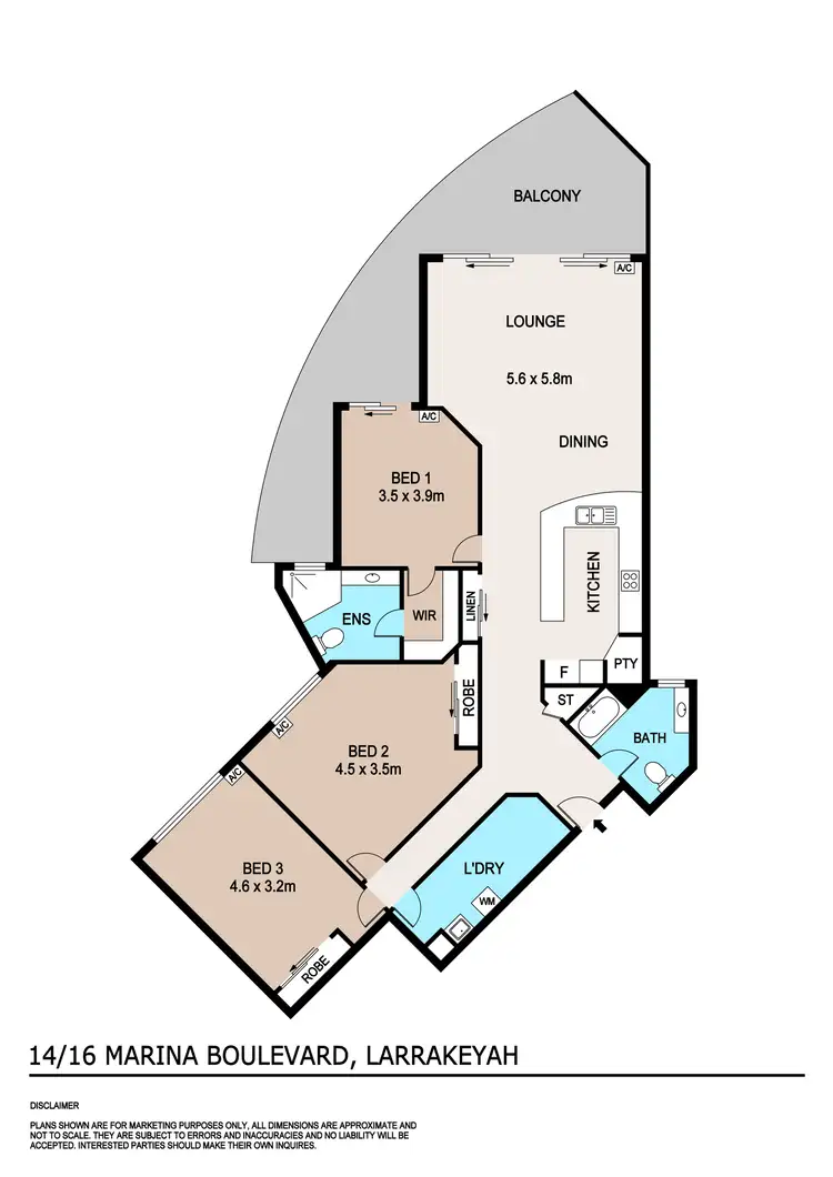 Floorplan of Homely apartment listing, 14/16 Marina Boulevard, Larrakeyah NT 820