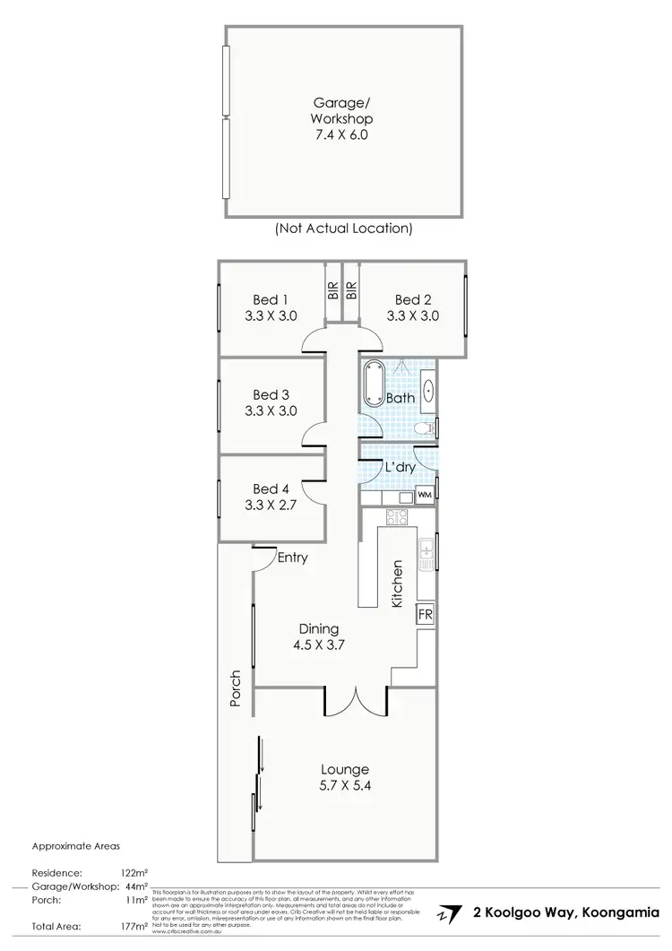 Floorplan of Homely house listing, 2 Koolgoo Way, Koongamia WA 6056
