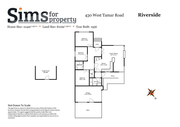 Floorplan of Homely house listing, 430 West Tamar Road, Riverside TAS 7250