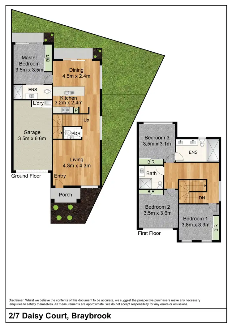 Floorplan of Homely townhouse listing, 2/7 Daisy Court, Braybrook VIC 3019