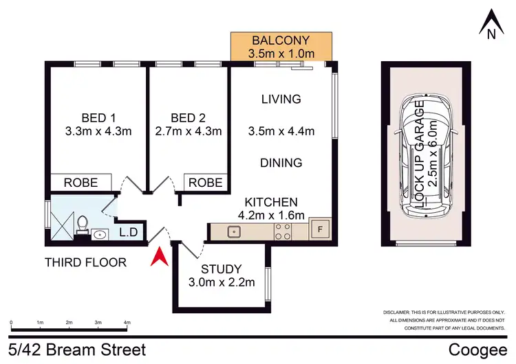 Floorplan of Homely apartment listing, 5/42 Bream Street, Coogee NSW 2034