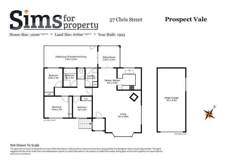 Floorplan of Homely house listing, 57 Chris Street, Prospect Vale TAS 7250