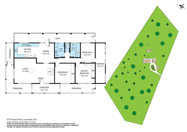 Floorplan of Homely house listing, 575 Browns Road, Scarsdale VIC 3351