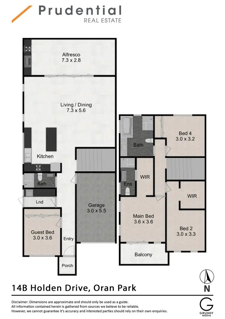 Floorplan of Homely semi-detached listing, 14B Holden Drive, Oran Park NSW 2570