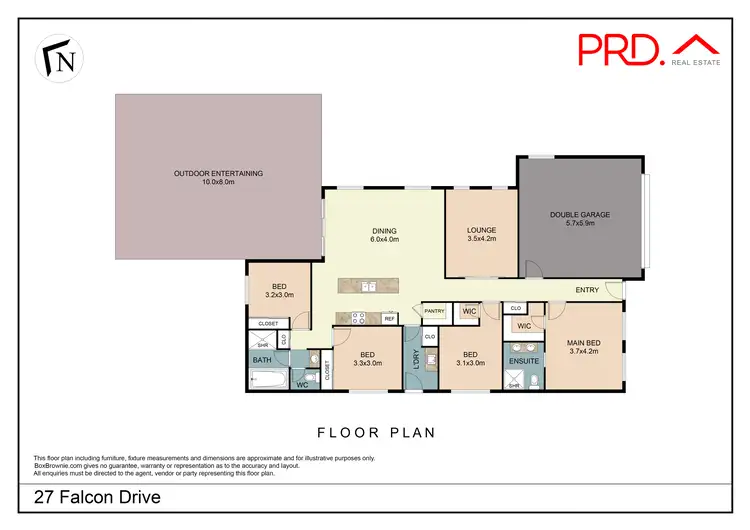 Floorplan of Homely house listing, 27 Falcon Drive, Tamworth NSW 2340