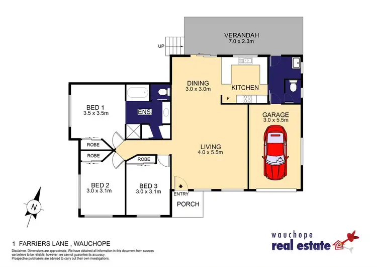 Floorplan of Homely house listing, 1 Farriers Lane, Wauchope NSW 2446