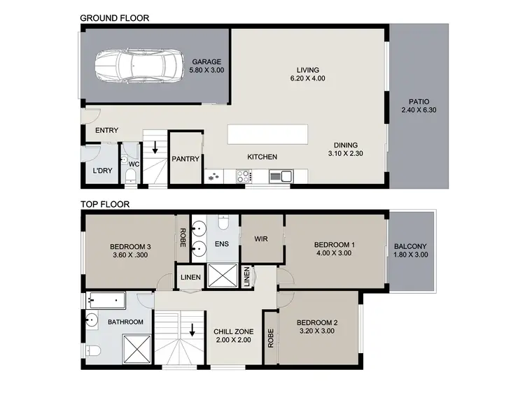 Floorplan of Homely townhouse listing, 24/34 O'Doherty Circuit, Nudgee QLD 4014