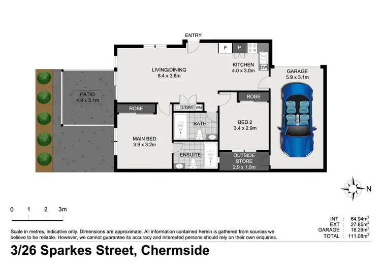 Floorplan of Homely apartment listing, 3/26 Sparkes Street, Chermside QLD 4032