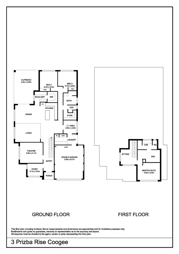 Floorplan of Homely house listing, 3 Prizba Rise, Coogee WA 6166