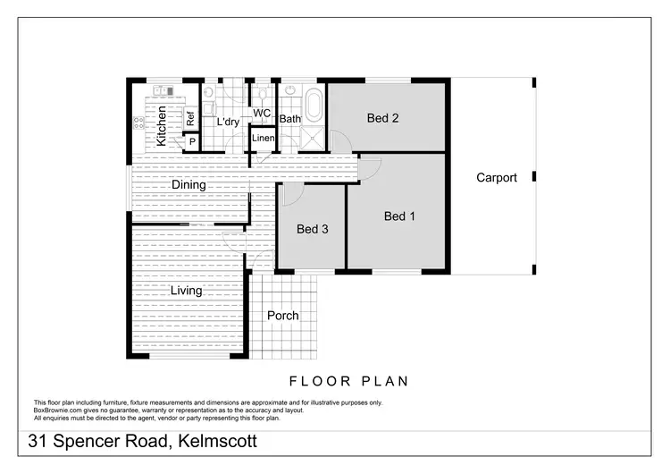 Floorplan of Homely house listing, 31 Spencer Road, Kelmscott WA 6111