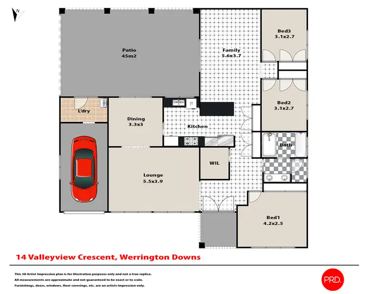Floorplan of Homely house listing, 14 Valleyview Crescent, Werrington Downs NSW 2747